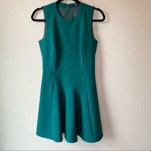 Madewell Anywhere Fit and Flare Green Dress 2